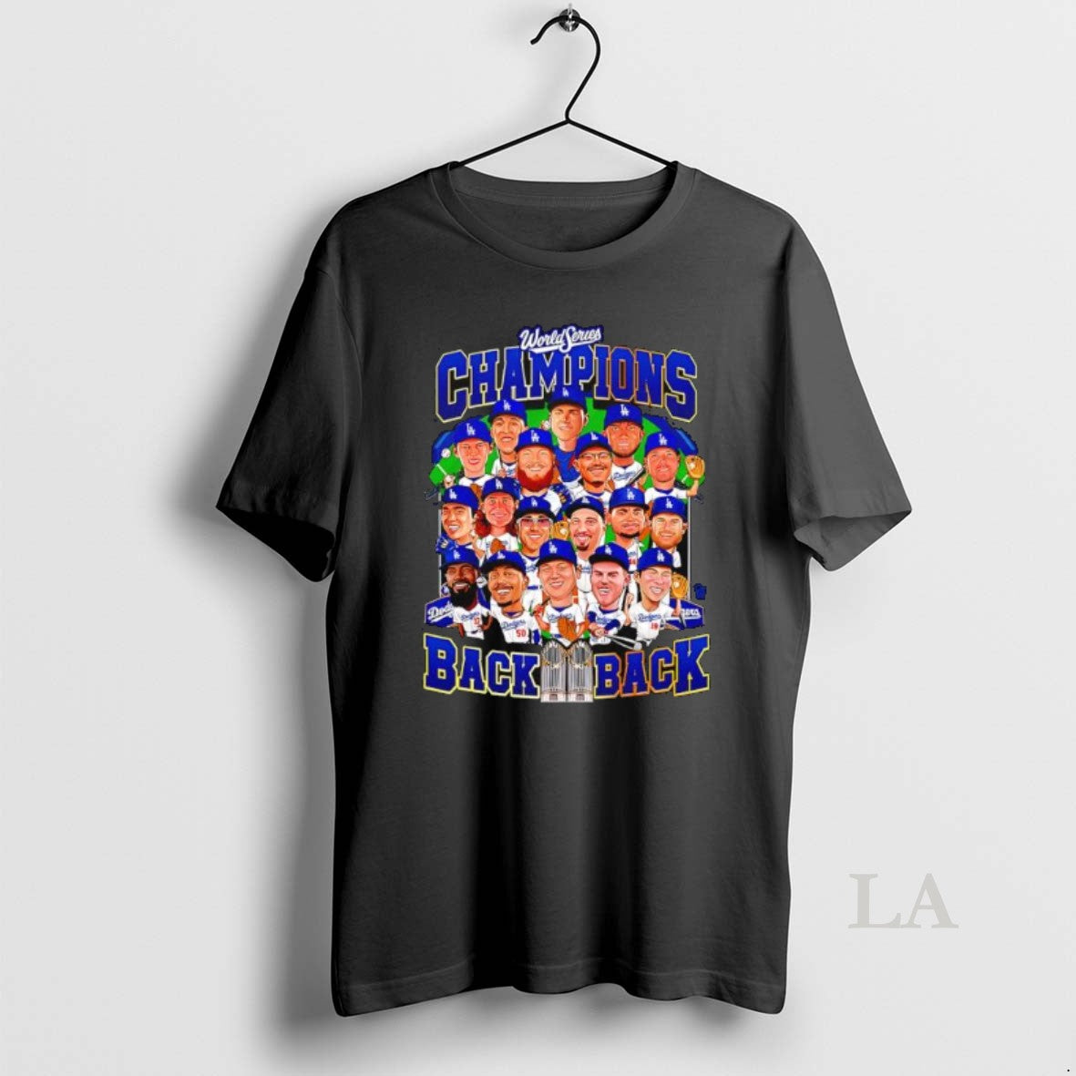 Original Los Angeles Dodgers Back 2 Back Ws Champions Action Cartoon Shirt Hoodie Sweatshirt | PurePodTees.com