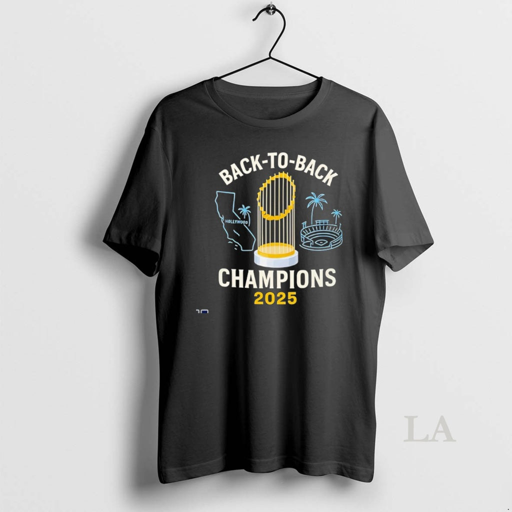 Original Los Angeles Dodgers Back To Back Champions 2025 Shirt Hoodie Sweatshirt | PurePodTees.com