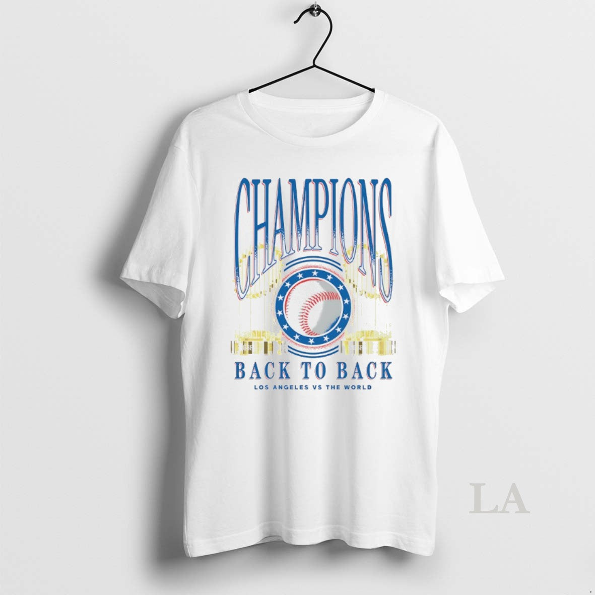 Original Los Angeles Dodgers Back To Back World Baseball Champions Trophy Shirt Hoodie Sweatshirt | PurePodTees.com