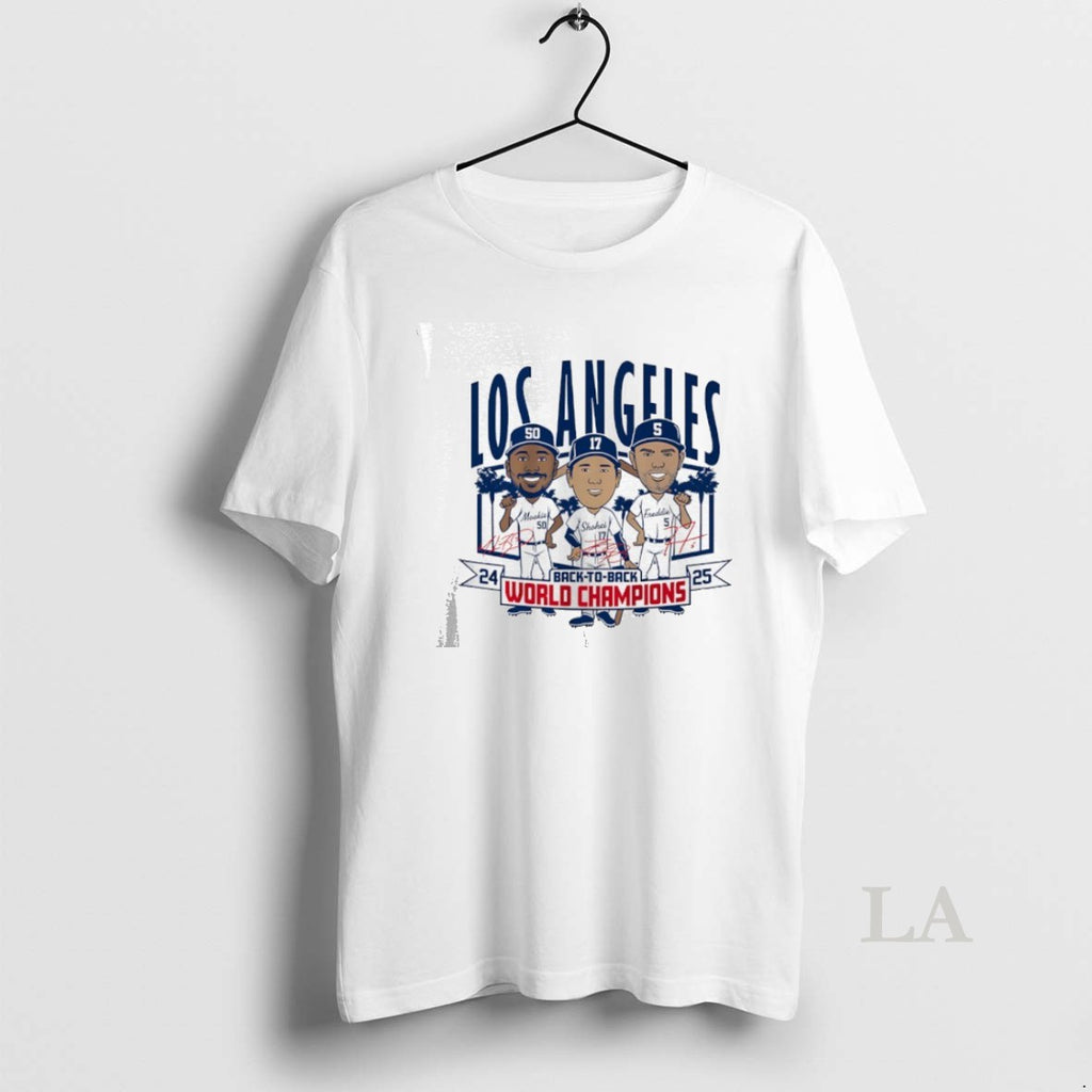 Original Los Angeles Dodgers Back To Back 2024 2025 World Champs Mookie Shohei And Freddie Shirt Hoodie Sweatshirt