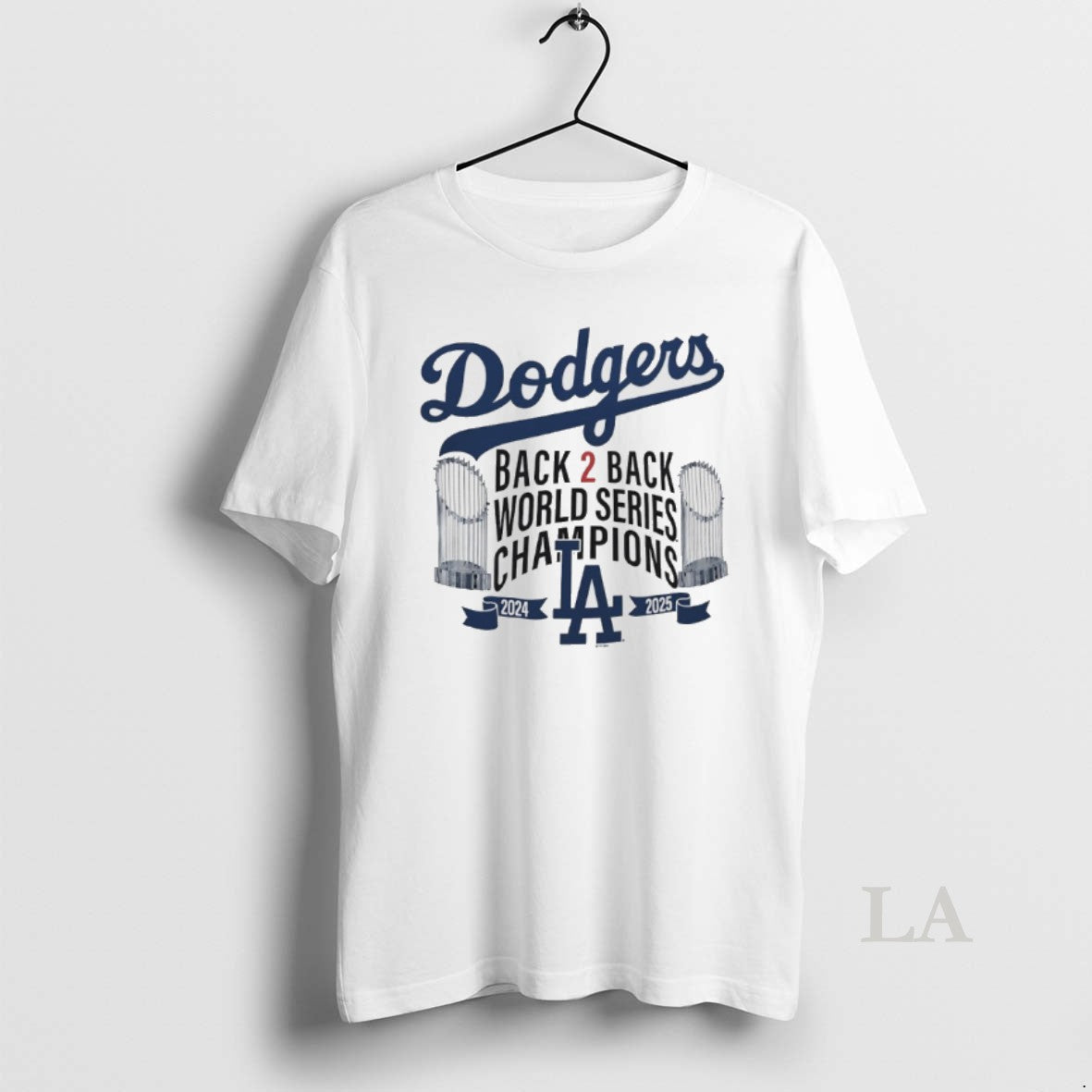 Original Los Angeles Dodgers Back To Back 2024 2025 World Series Champions Trophies Shirt Hoodie Sweatshirt | PurePodTees.com