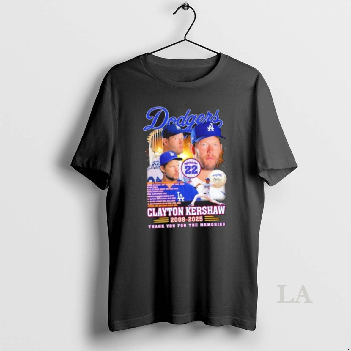Original Los Angeles Dodgers Forever 22 Clayton Kershaw 2008 2025 Thank You For The Memories Shirt Hoodie Sweatshirt