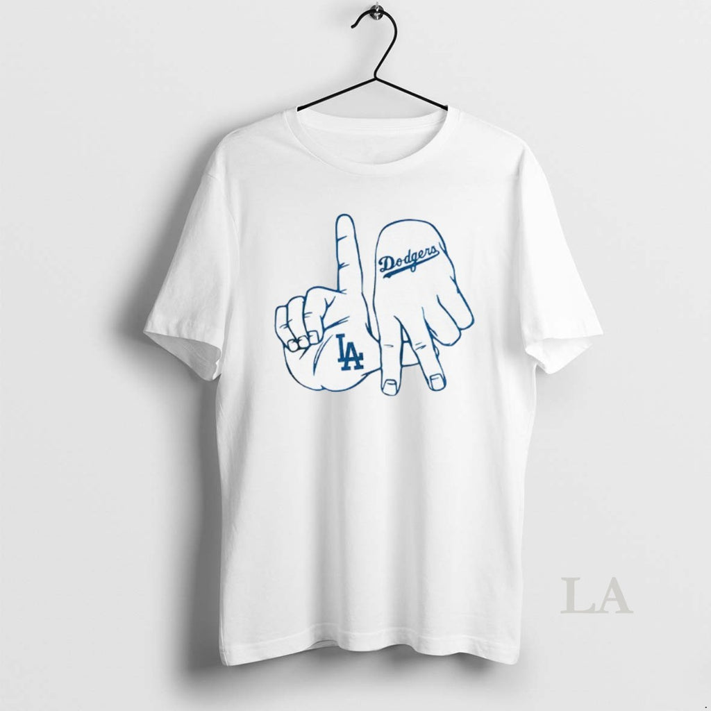 Original Los Angeles Dodgers Hand Sign Shirt Hoodie Sweatshirt | PurePodTees.com