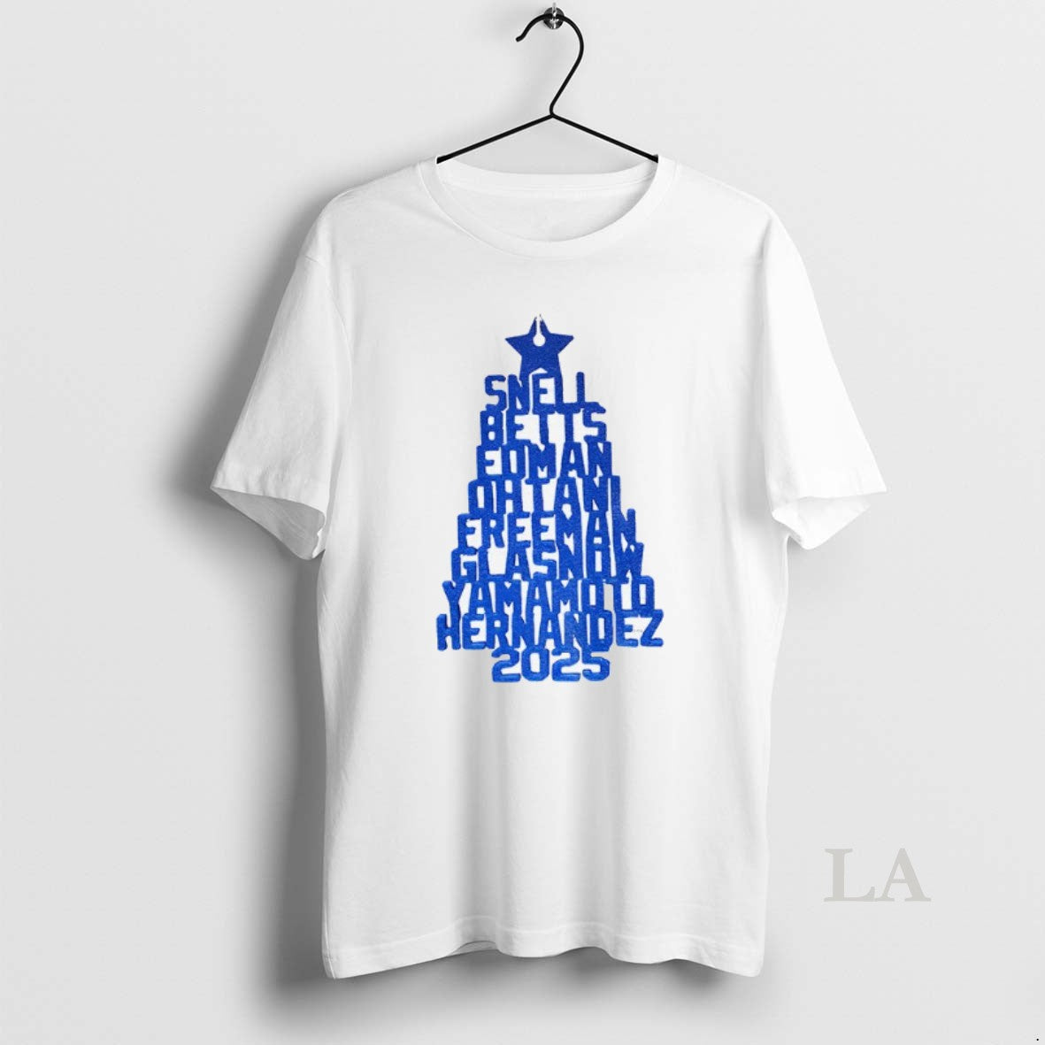 Original Los Angeles Dodgers Mlb Baseball Snell Betts Freeman Ohtani Freeman Glasnow Christmas Tree 2025 Shirt Hoodie...