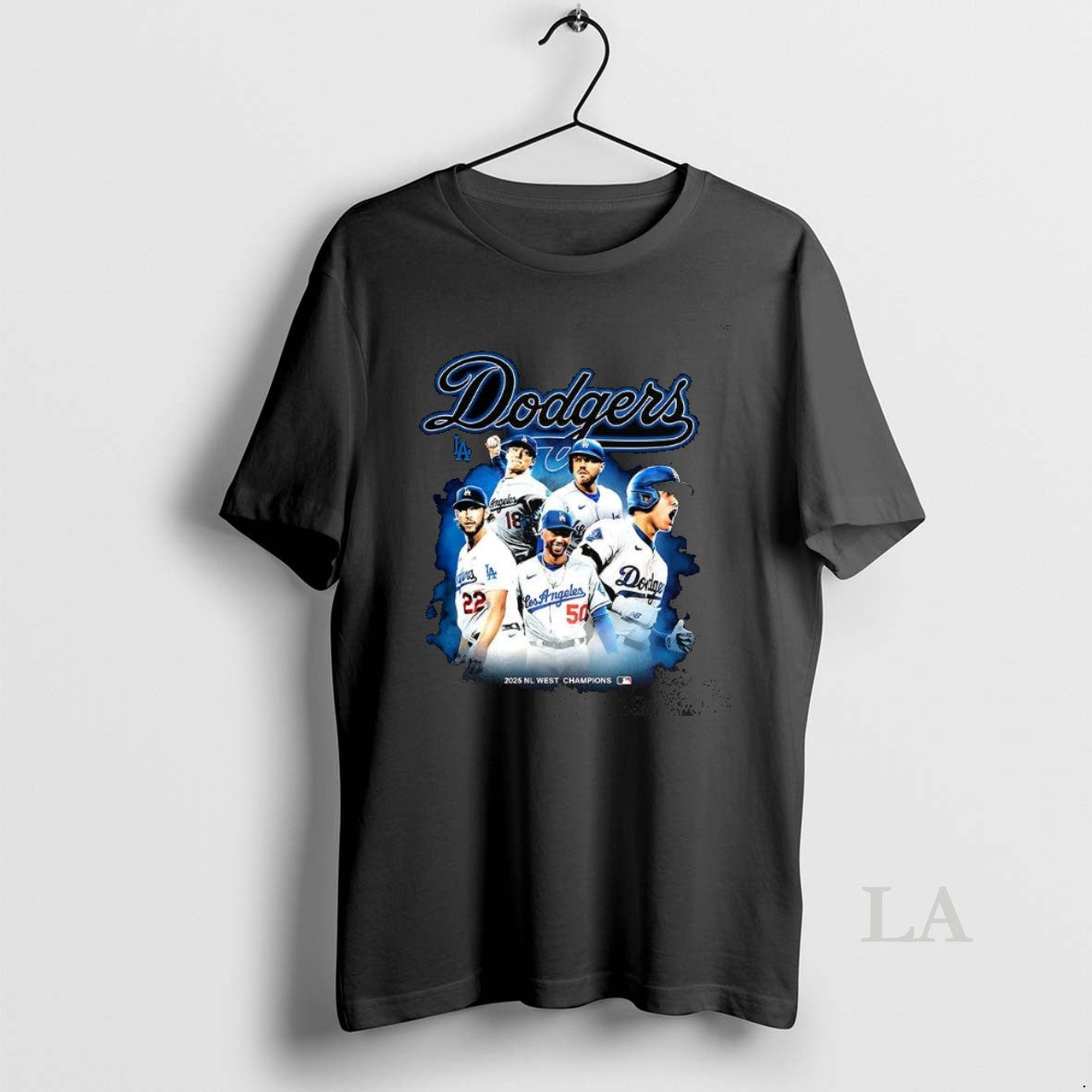 Original Los Angeles Dodgers Nl West Champions 2025 Player Collage Shirt Hoodie Sweatshirt | PurePodTees.com