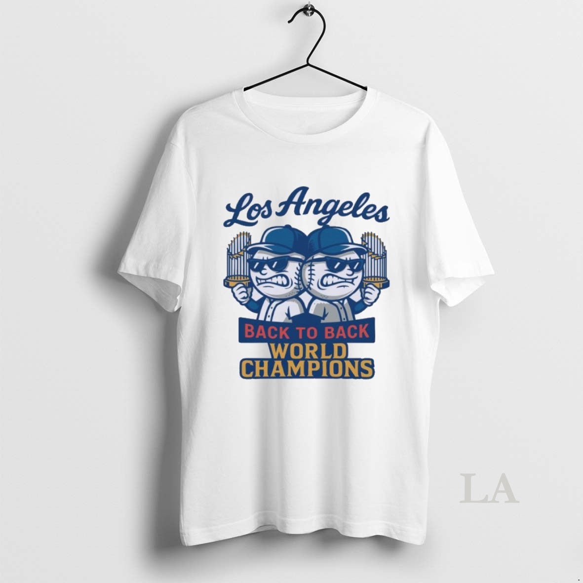 Original Los Angeles Dodgers Sticker Back To Back World Champions Shirt Hoodie Sweatshirt | PurePodTees.com