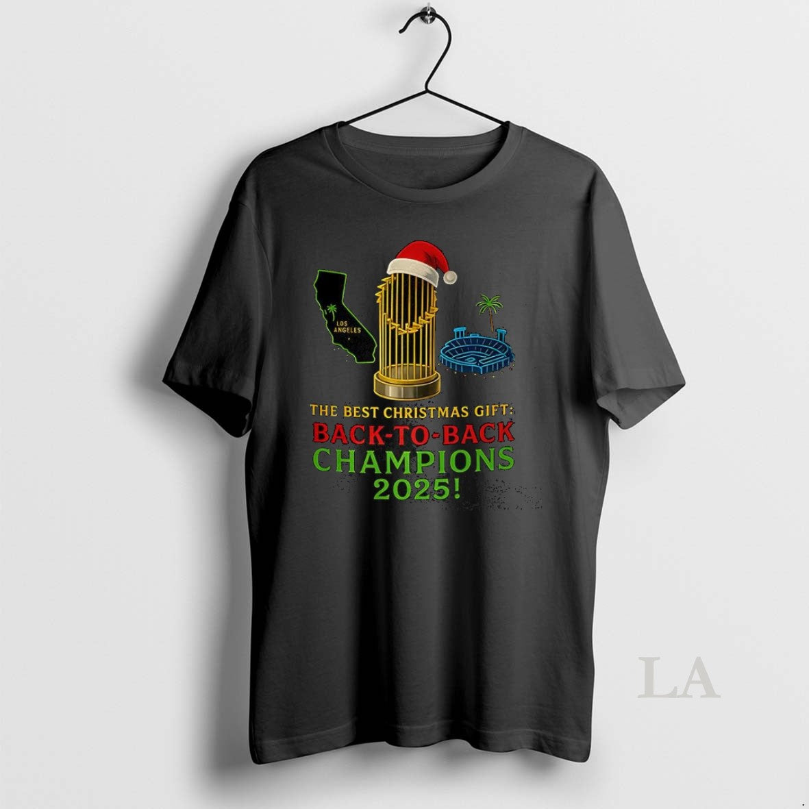 Original Los Angeles Dodgers Trophy The Best Christmas Gift Back To Back Champions 2025 Shirt Hoodie Sweatshirt
