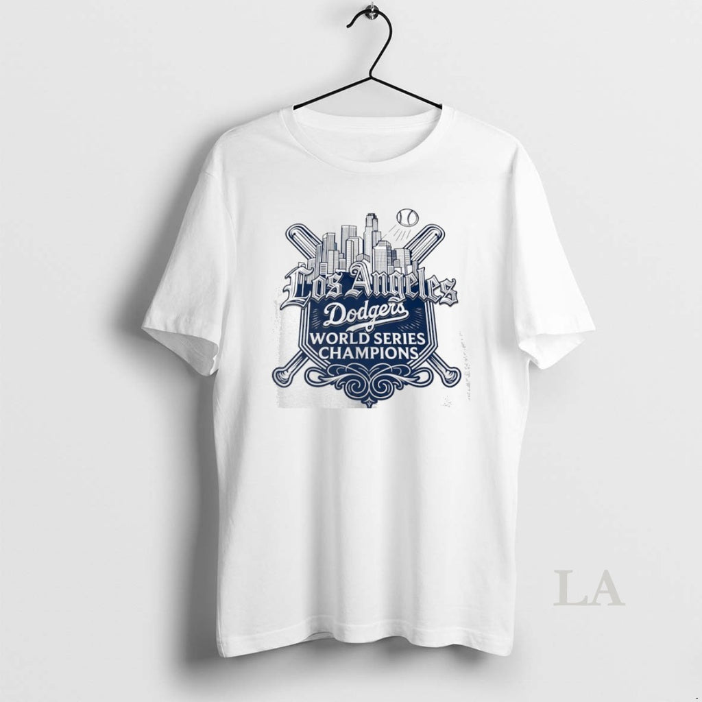 Original Los Angeles Dodgers World Series Champions 2024 2025 Skyline Logo Shirt Hoodie Sweatshirt | PurePodTees.com