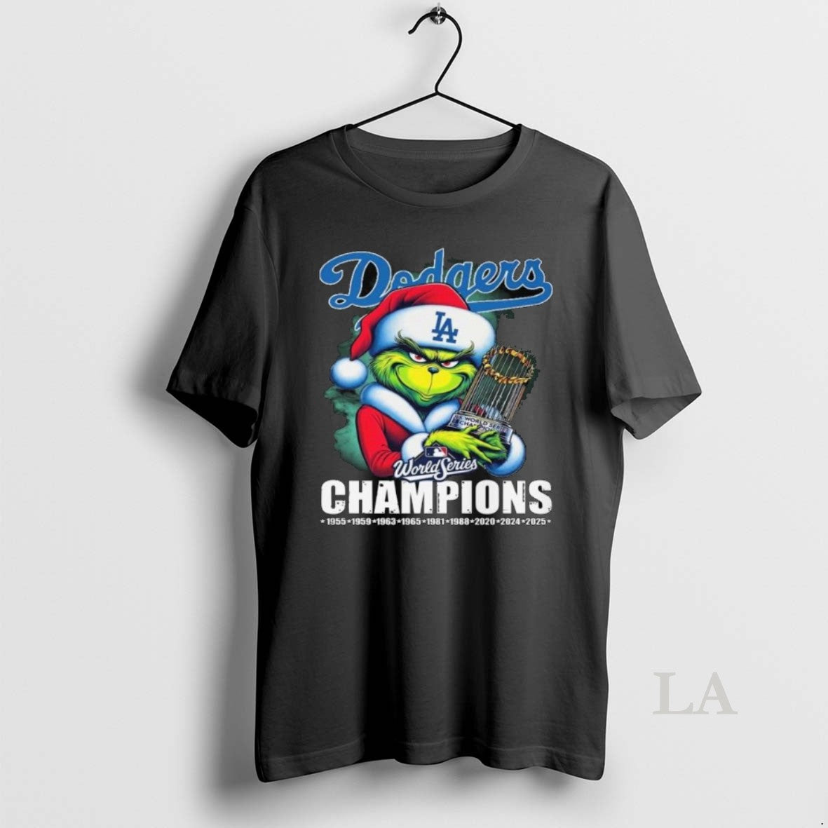 Original Los Angeles Dodgers X The Grinch World Series Champions 2025 Long Sleve Shirt Hoodie Sweatshirt | PurePodTees.com