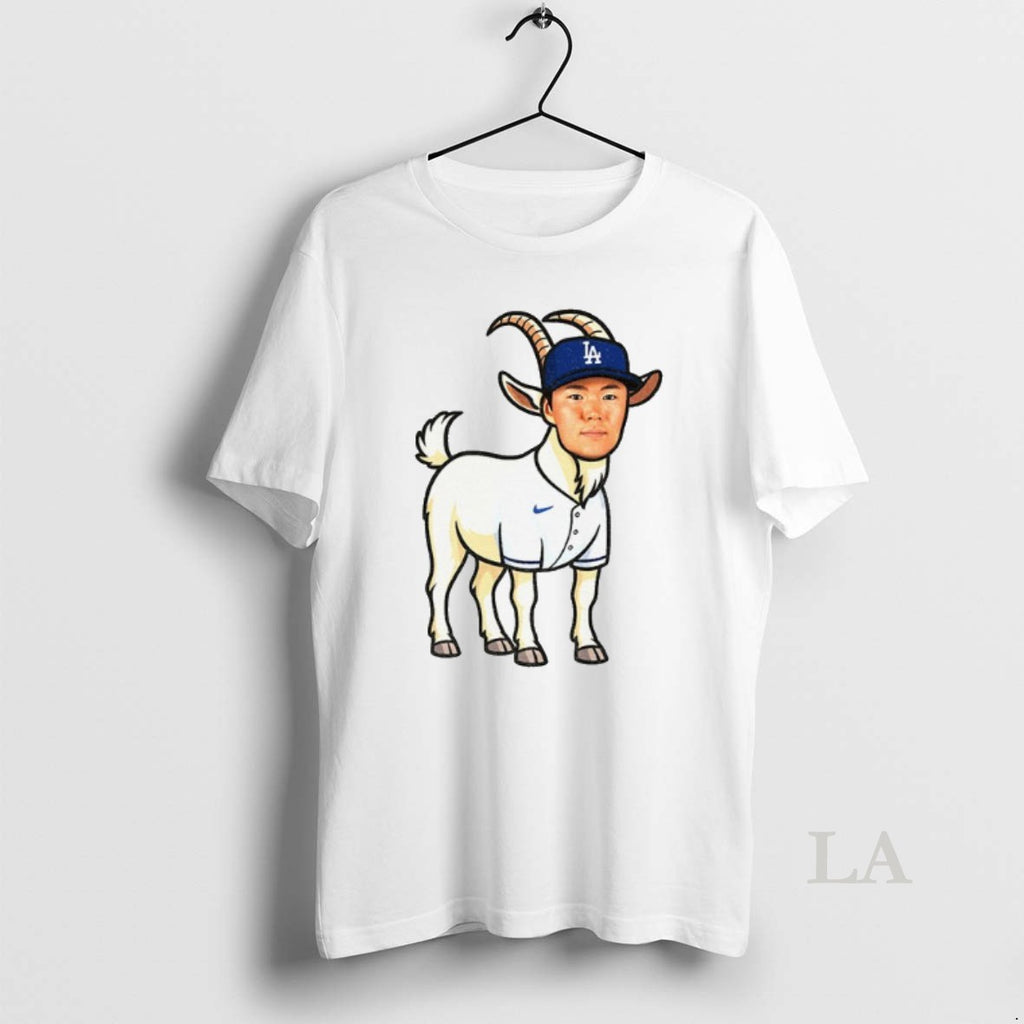 Original Los Angeles Dodgers Yoshinobu Yamamoto Goat Mvp Shirt Hoodie Sweatshirt | PurePodTees.com