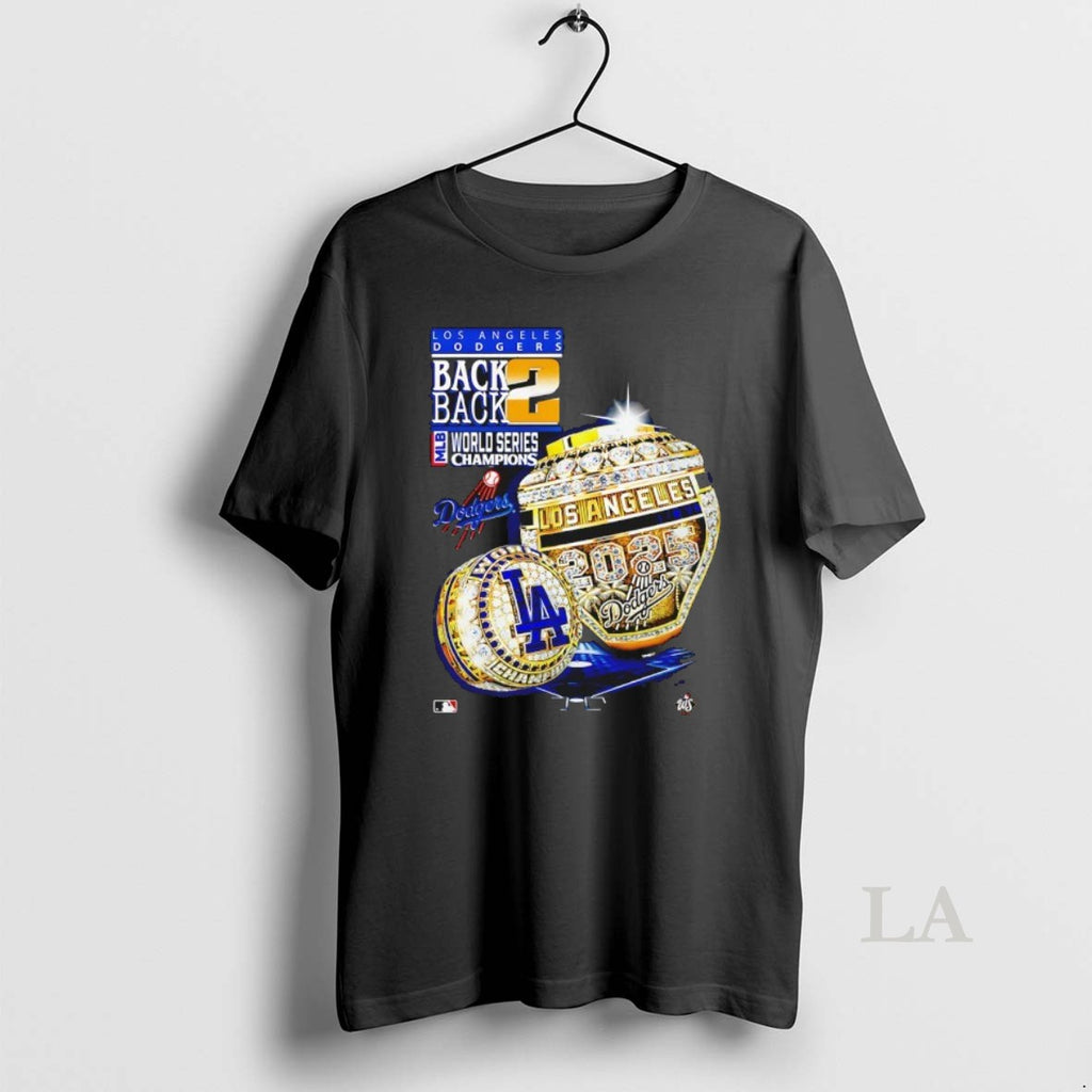 Original Los Angeles Dodgers Back To Back 2025 Mlb World Series Champions Rings Shirt Hoodie Sweatshirt | PurePodTees.com