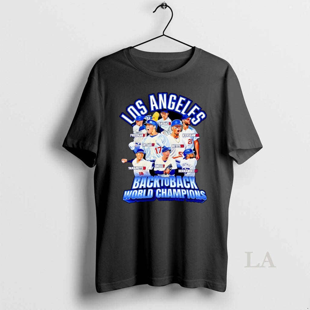 Original Los Angeles Dodgers Back To Back World Champions 2025 Signature Shirt Hoodie Sweatshirt | PurePodTees.com