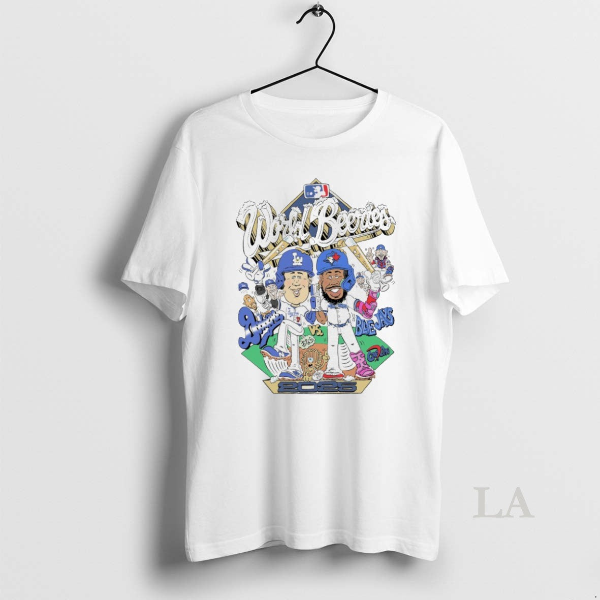Original Los Angeles Dodgers Vs Toronto Blue Jays 2025 World Series Championships World Beeries Caricature Shirt Hoodie...