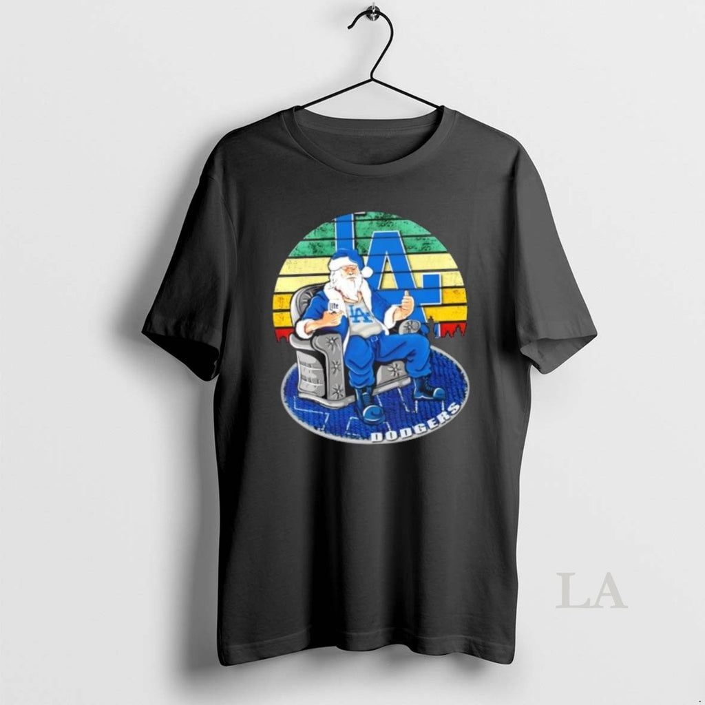 Original Los Angeles Dodgers X Santa Claus Christmas Vintage Shirt Hoodie Sweatshirt | PurePodTees.com