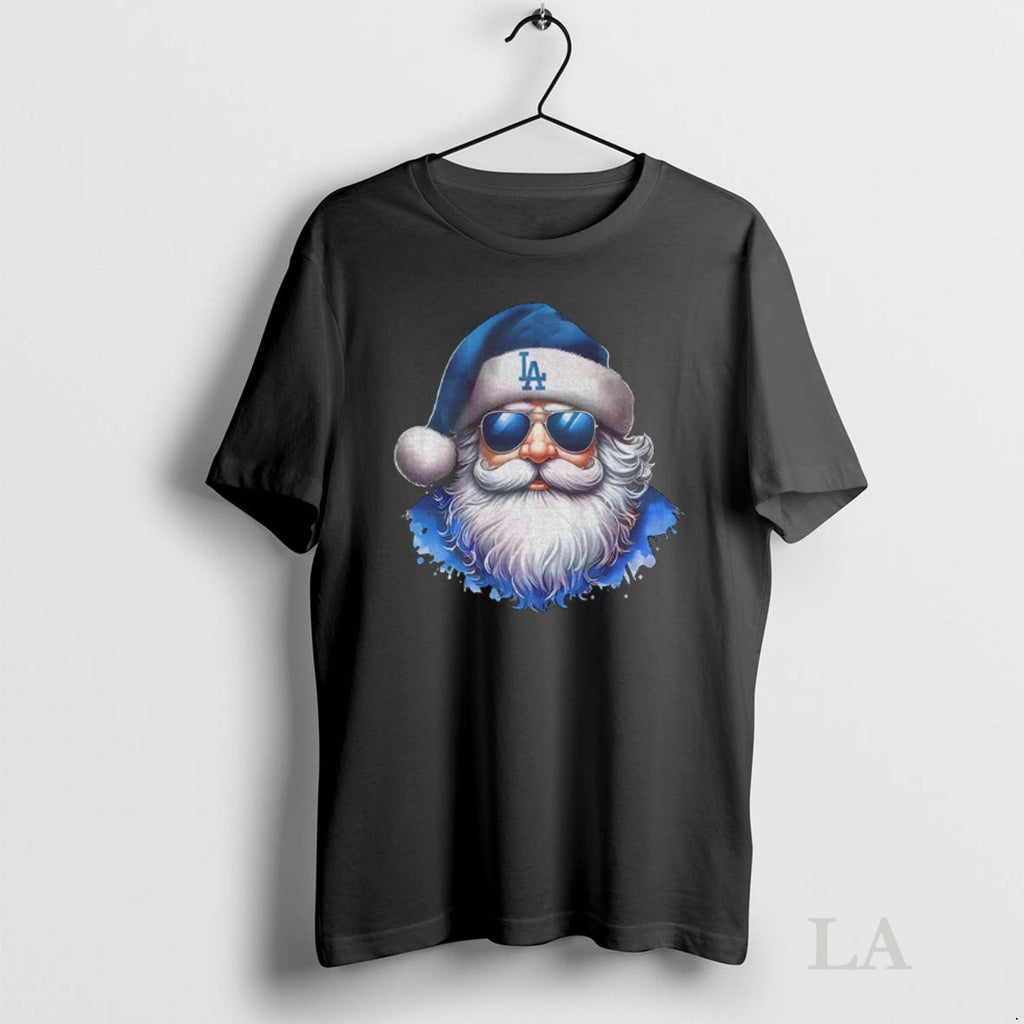 Original Los Angeles Dogers Baseball Santa Christmas Shirt Hoodie Sweatshirt | PurePodTees.com