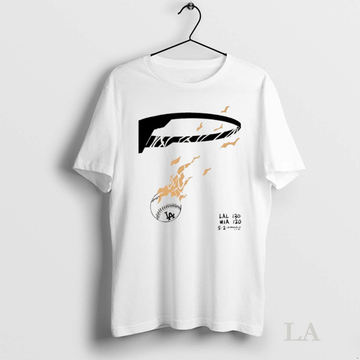 Original Los Angeles Lakers 130 Miami Heat 120 Los Angeles Dodgers Shirt Hoodie Sweatshirt | PurePodTees.com