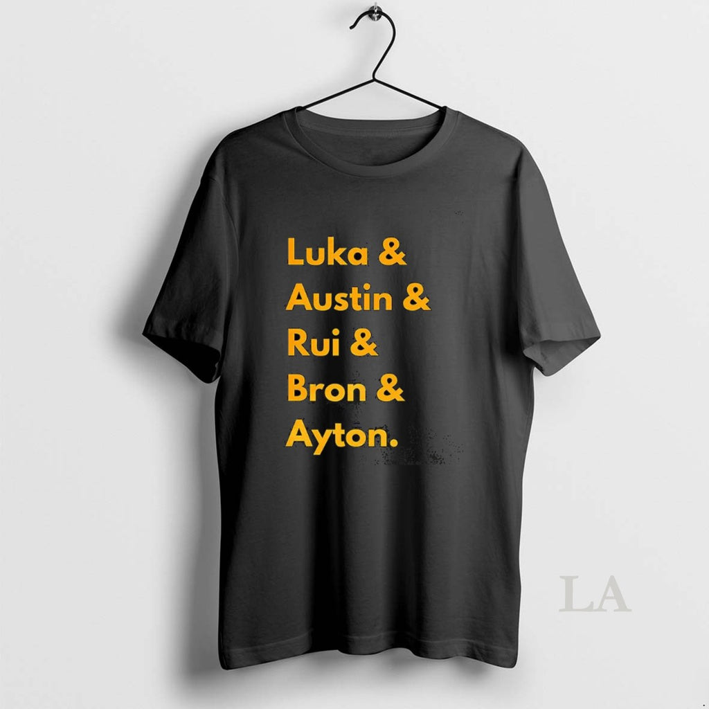 Original Los Angeles Lakers 2025 Line Up Name Shirt Hoodie Sweatshirt | PurePodTees.com