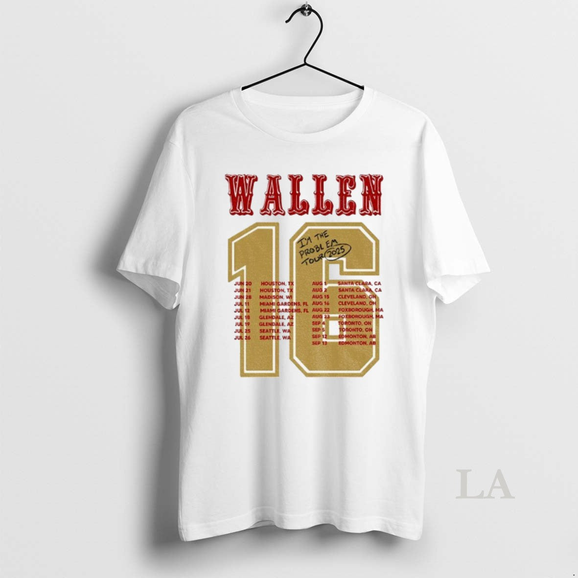 Original Mw Morgan Wallen 49ers Im The Problem Schedule Shirt Hoodie Sweatshirt | PurePodTees.com