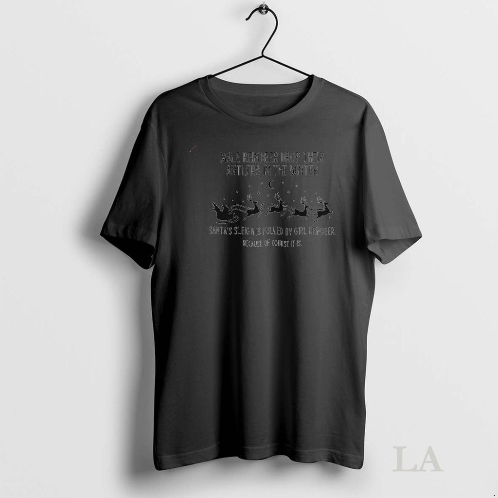 Original Male Reindeer Drop Their Antlers In The Winter Circle Shirt Hoodie Sweatshirt | PurePodTees.com