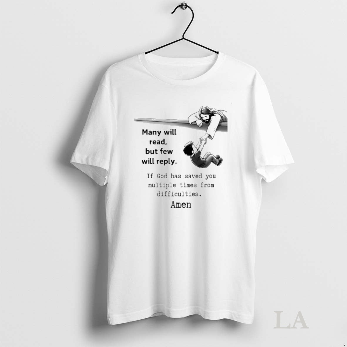 Original Many Will Read But Few Will Reply Amen Jesus Graphic Shirt Hoodie Sweatshirt | PurePodTees.com