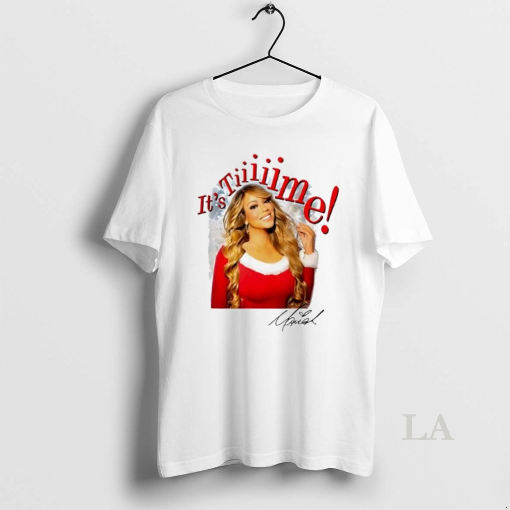 Original Mariah Carey Xmas 2025 Its Time Signature Shirt Hoodie Sweatshirt | PurePodTees.com