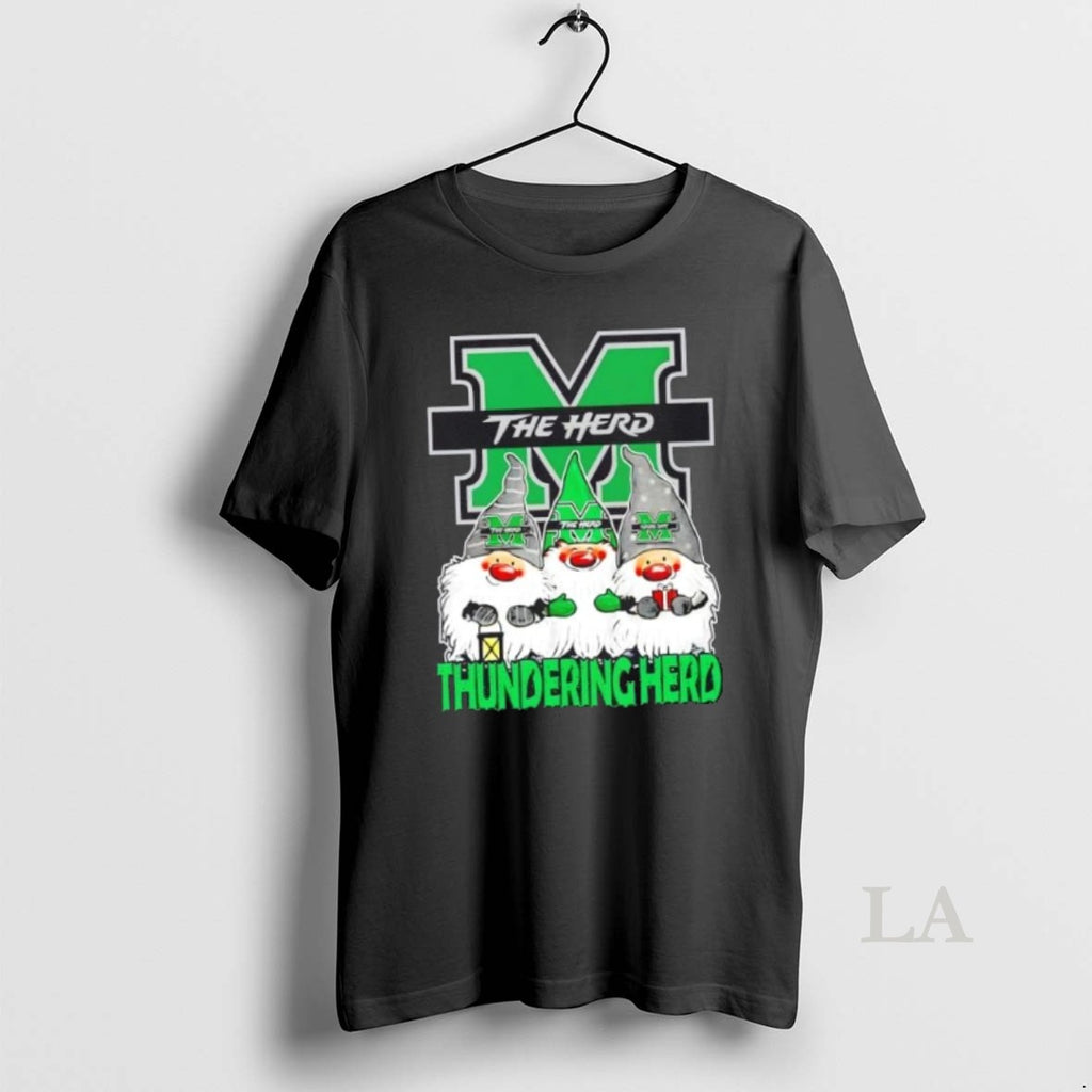 Original Marshall Thundering Herd X Gnomes Xmas Christmas Shirt Hoodie Sweatshirt | PurePodTees.com