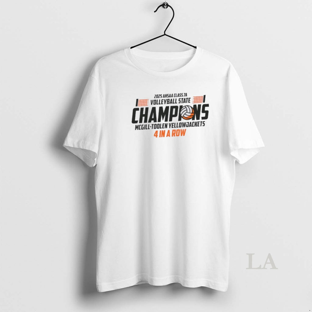 Original Mcgill Toolen Yellowjackets 2025 Ahsaa Volleyball 7a State Champions Shirt Hoodie Sweatshirt | PurePodTees.com