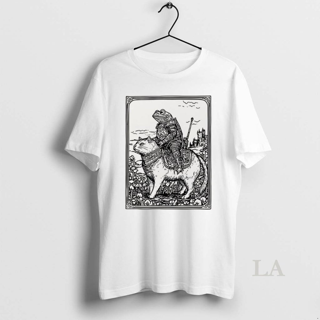 Original Medieval Frog Knight On Cat Shirt Hoodie Sweatshirt | PurePodTees.com