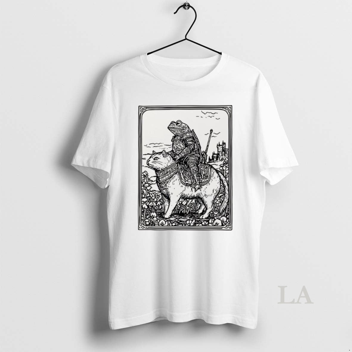 Original Medieval Frog Knight On Cat Shirt Hoodie Sweatshirt | PurePodTees.com