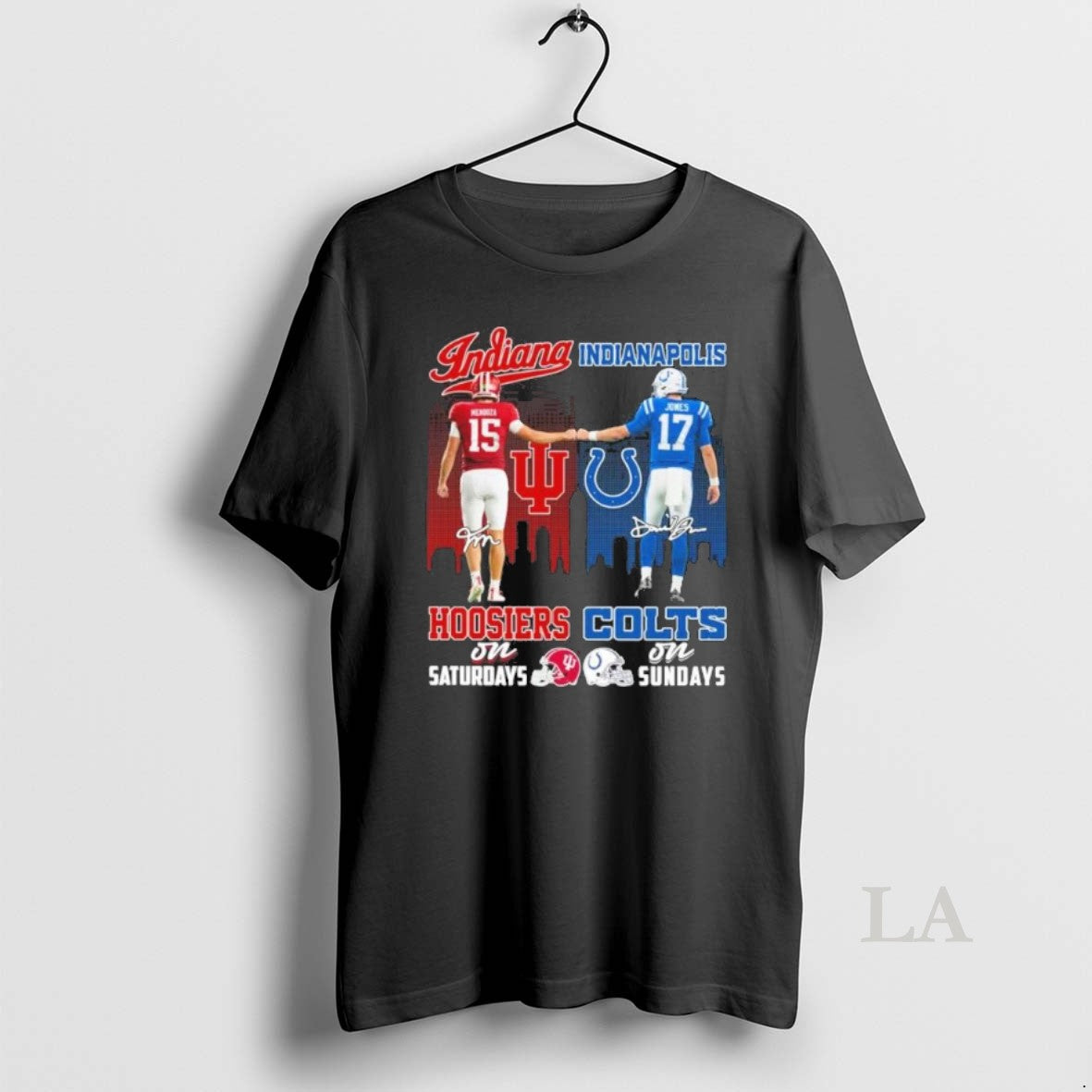 Original Mendoza Hoosiers On Saturdays And Jones Colts On Sundays Shirt Hoodie Sweatshirt | PurePodTees.com