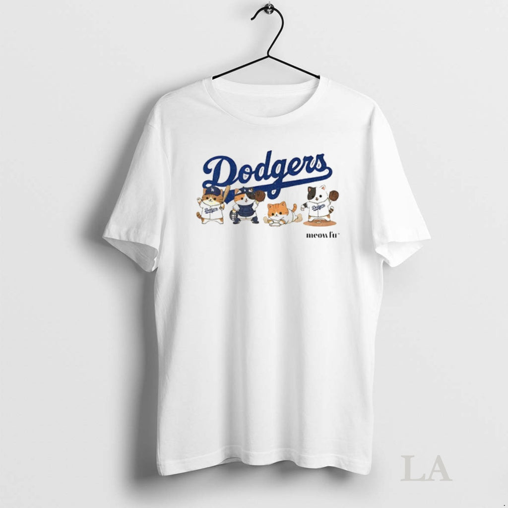 Original Meowfu Dodger Cat Los Angles Dodgers Shirt Hoodie Sweatshirt | PurePodTees.com