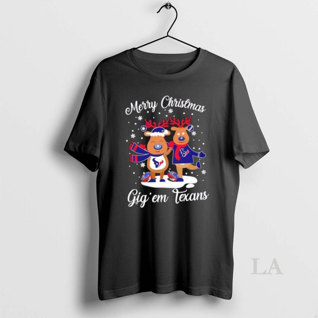 Original Merry Christmas Gig Em Houston Texans Shirt Hoodie Sweatshirt | PurePodTees.com