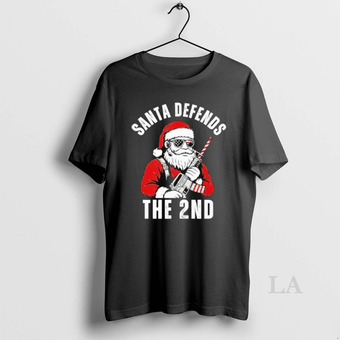 Original Merry Christmas Santa Defends The 2nd Amendment Usa Patriotic Shirt Hoodie Sweatshirt | PurePodTees.com