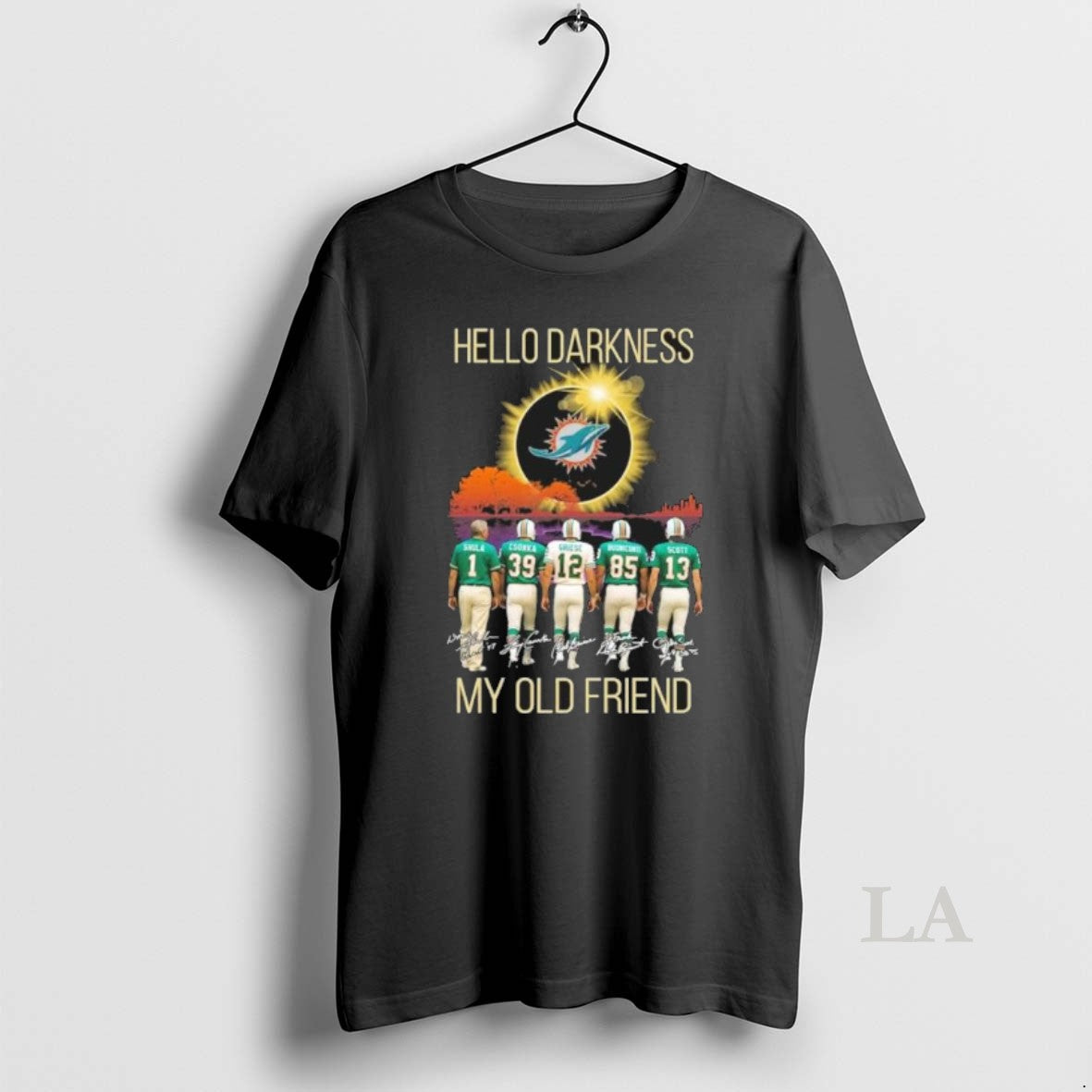 Original Miami Dolphins Hello Darkness My Old Friend Shirt Hoodie Sweatshirt | PurePodTees.com