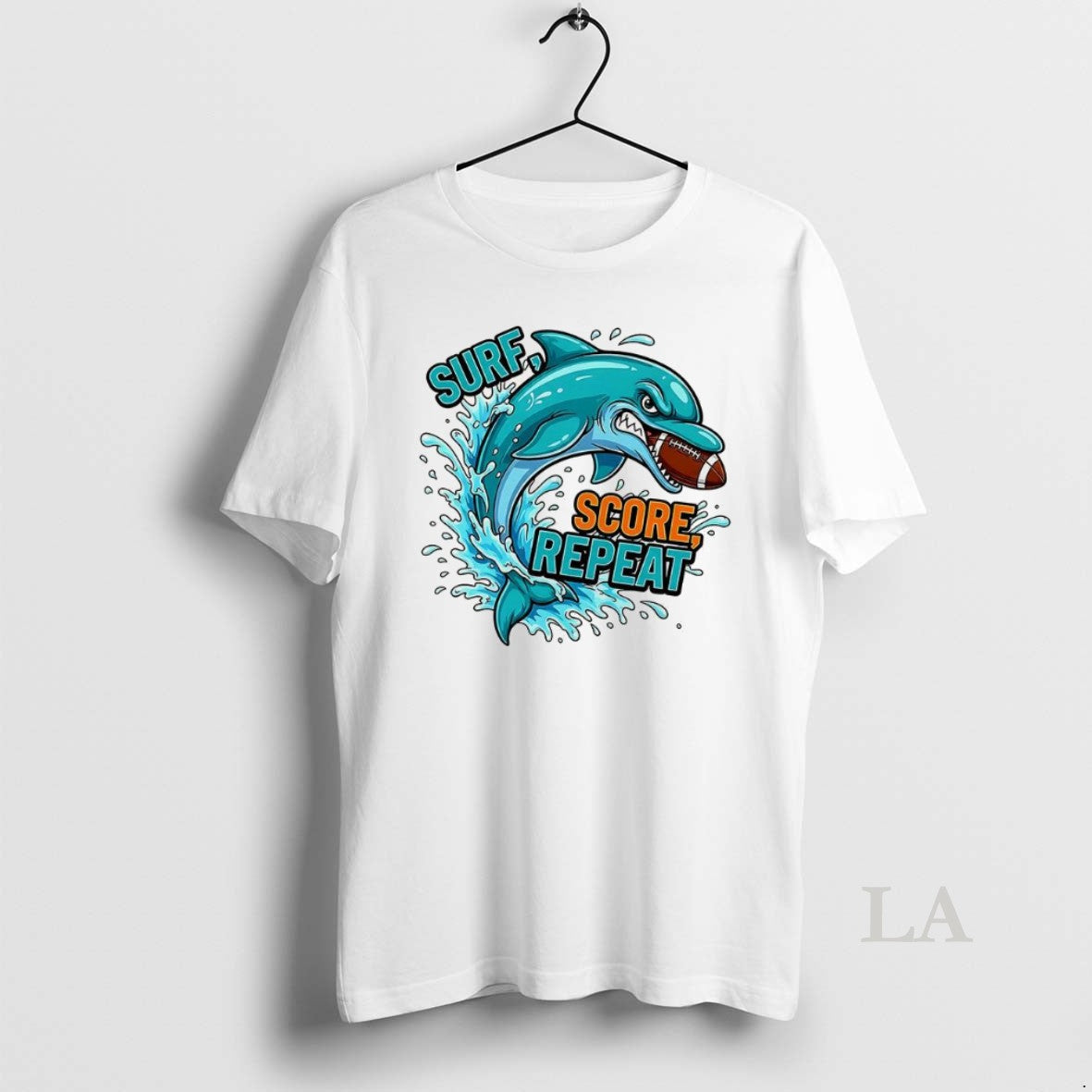 Original Miami Dolphins Football Surf Score Repeat Mascot Shirt Hoodie Sweatshirt | PurePodTees.com