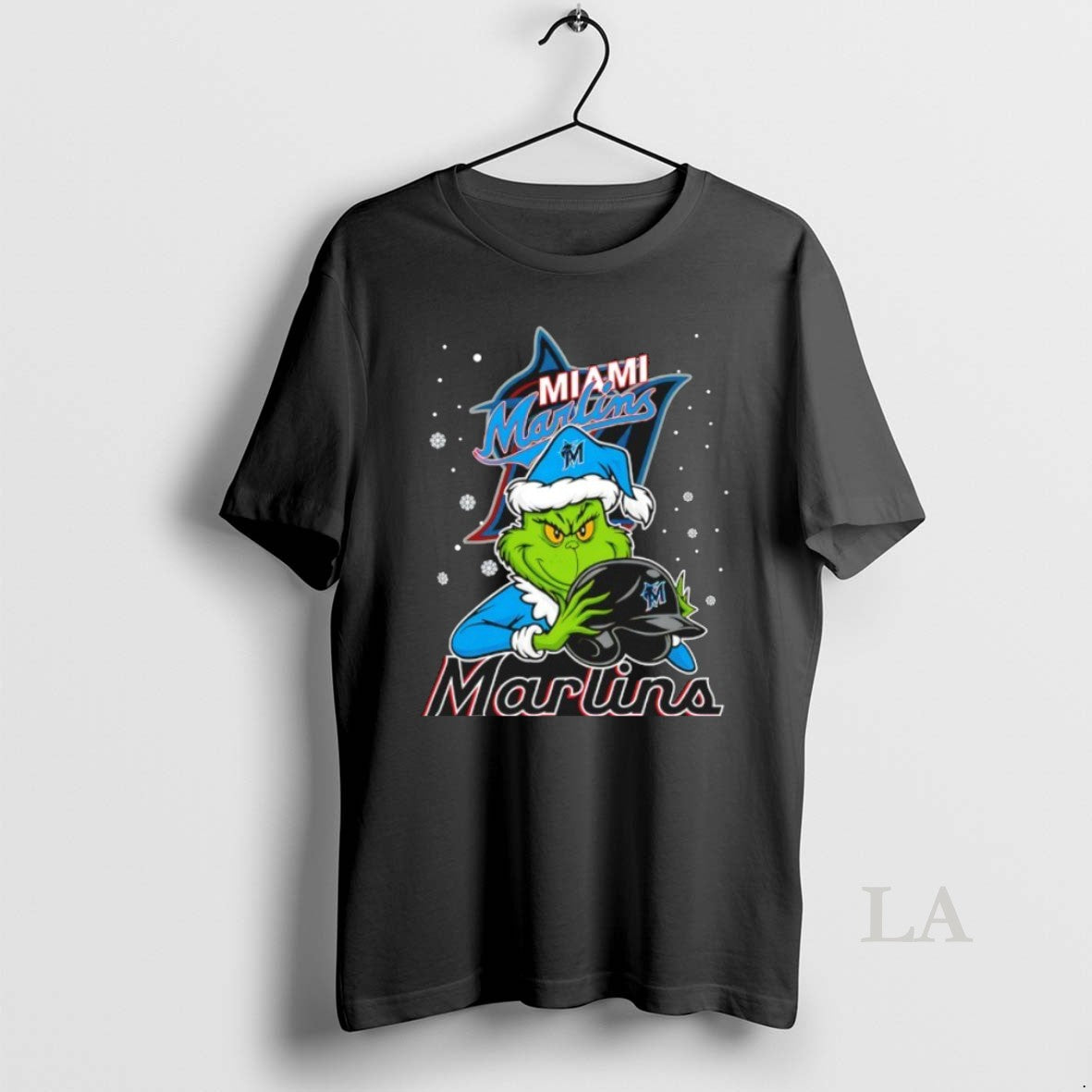 Original Miami Marlins Baseball Grinch Holding Helmet Christmas Shirt Hoodie Sweatshirt | PurePodTees.com