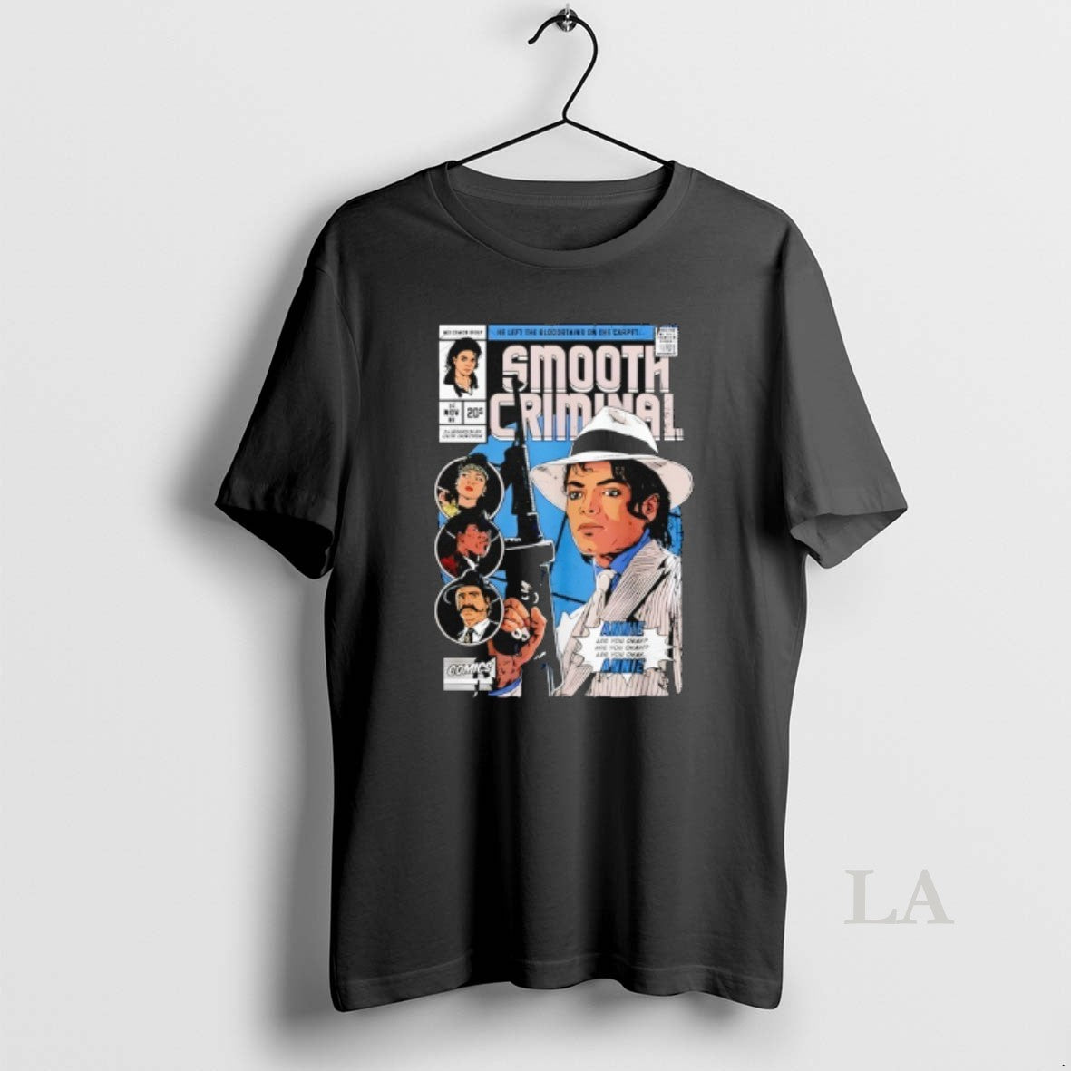 Original Michael Jackson Smooth Criminal Retro Comic Graphic Shirt Hoodie Sweatshirt | PurePodTees.com