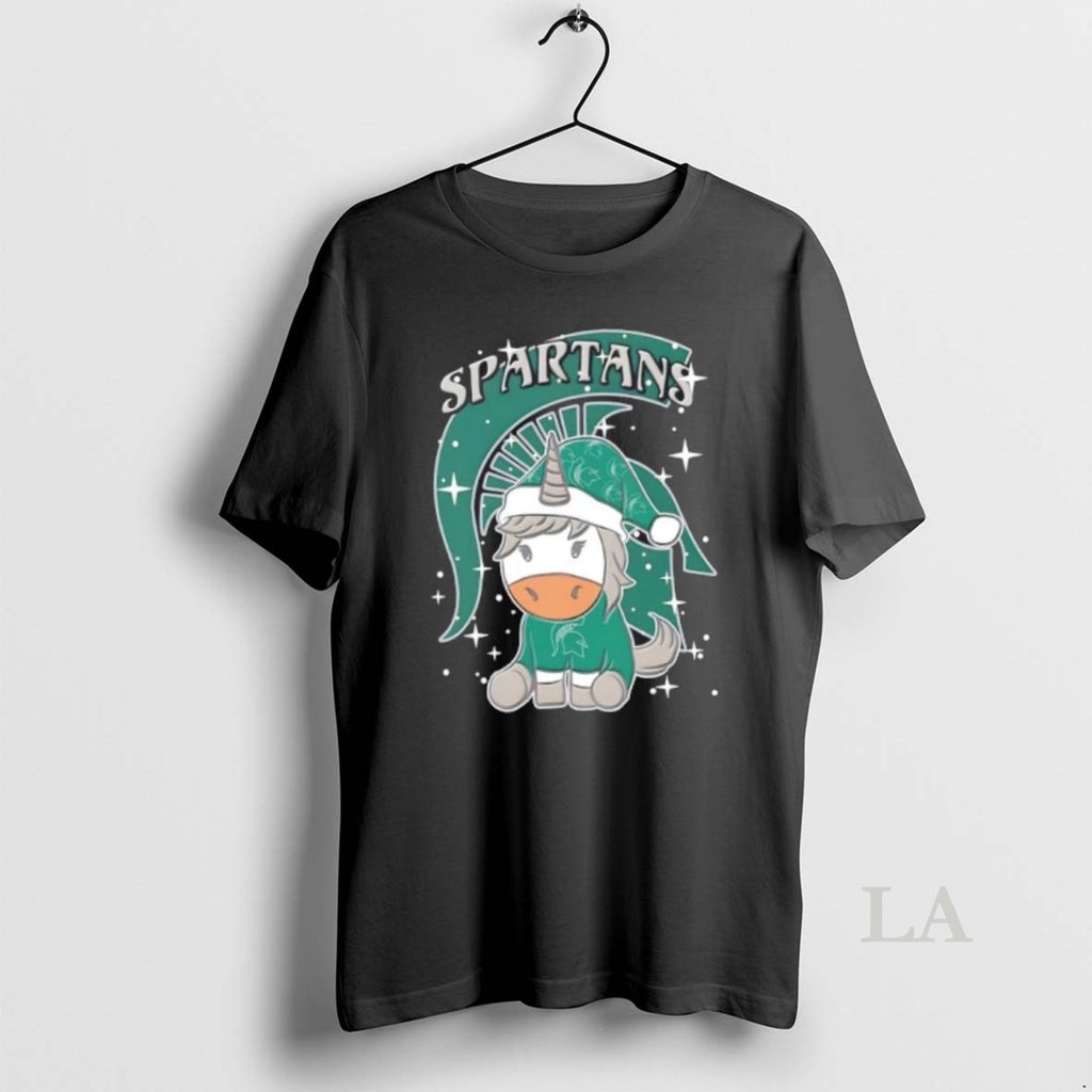 Original Michigan State Spartans Football X Unicorn Merry Christmas Shirt Hoodie Sweatshirt | PurePodTees.com