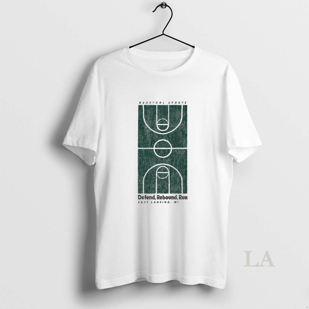 Original Michigan State Spartans Mens Basketball Defend Rebound Run East Lansing Mi