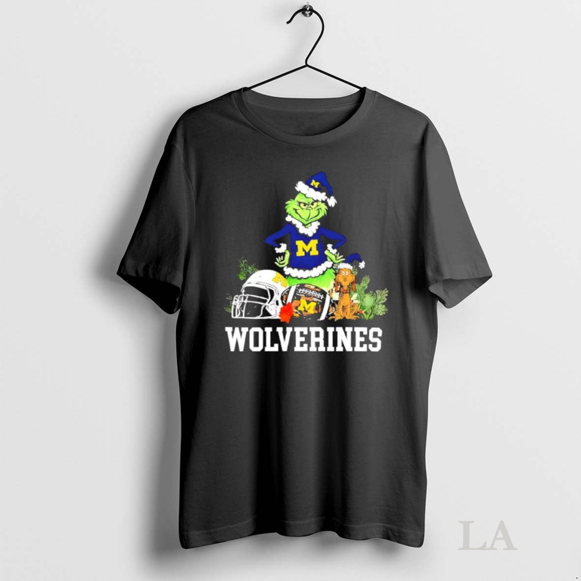 Original Michigan Wolverines The Grinch And Max Helmet Christmas 2025 Shirt Hoodie Sweatshirt | PurePodTees.com