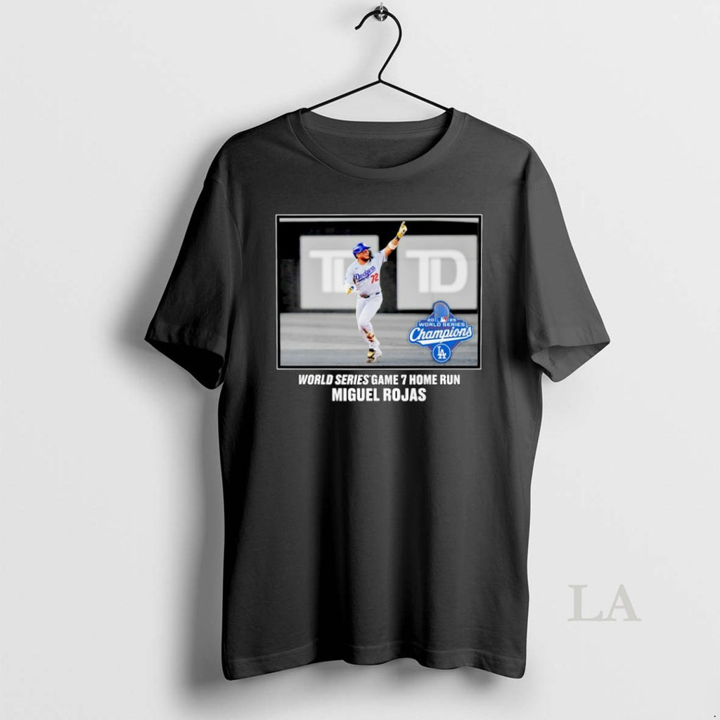 Original Miguel Rojas Los Angeles Dodgers 2025 World Series Champions Game 7 Home Run Moment Shirt Hoodie Sweatshirt
