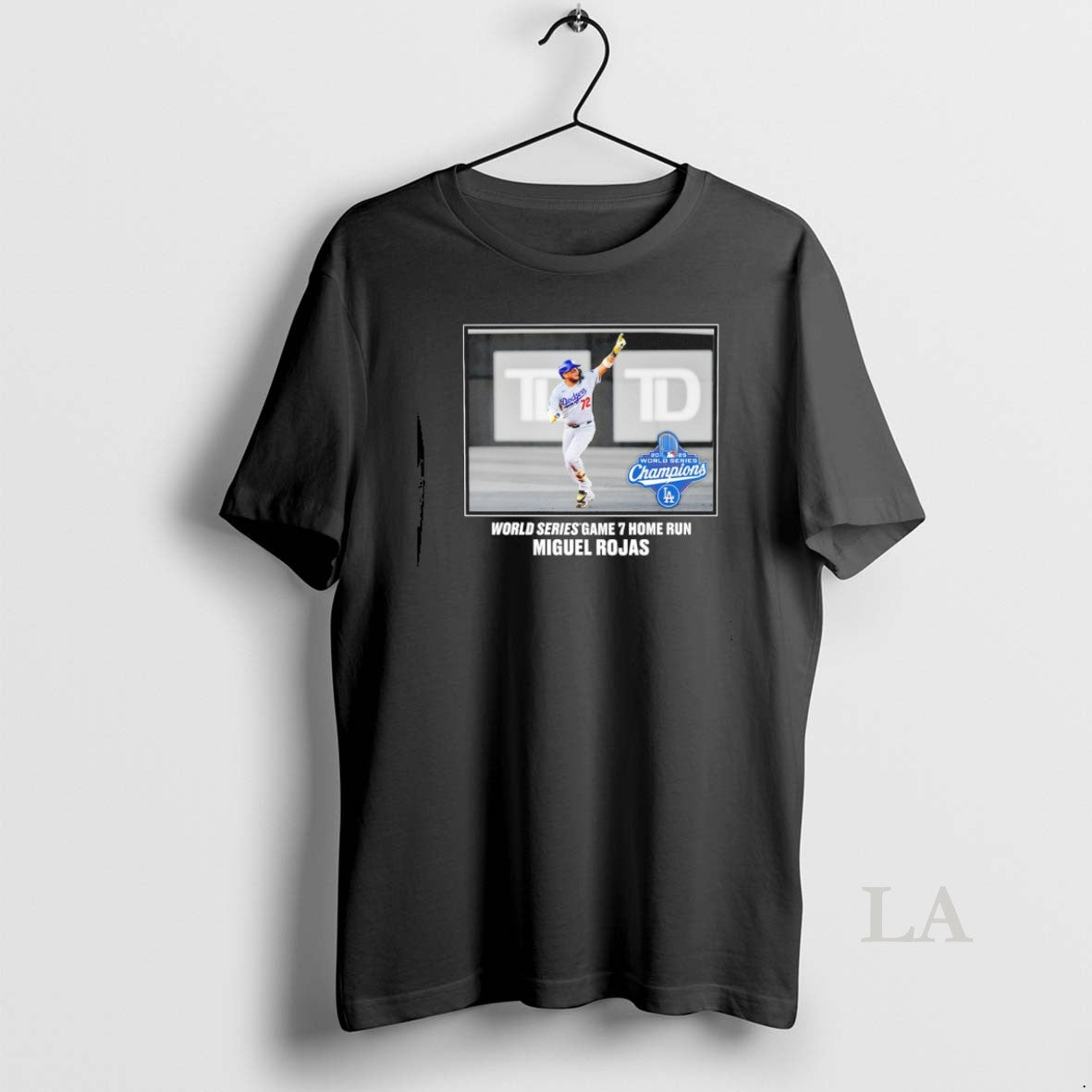 Original Miguel Rojas Los Angeles Dodgers 2025 World Series Game 7 Hone Run Moment Shirt Hoodie Sweatshirt | PurePodTees.com