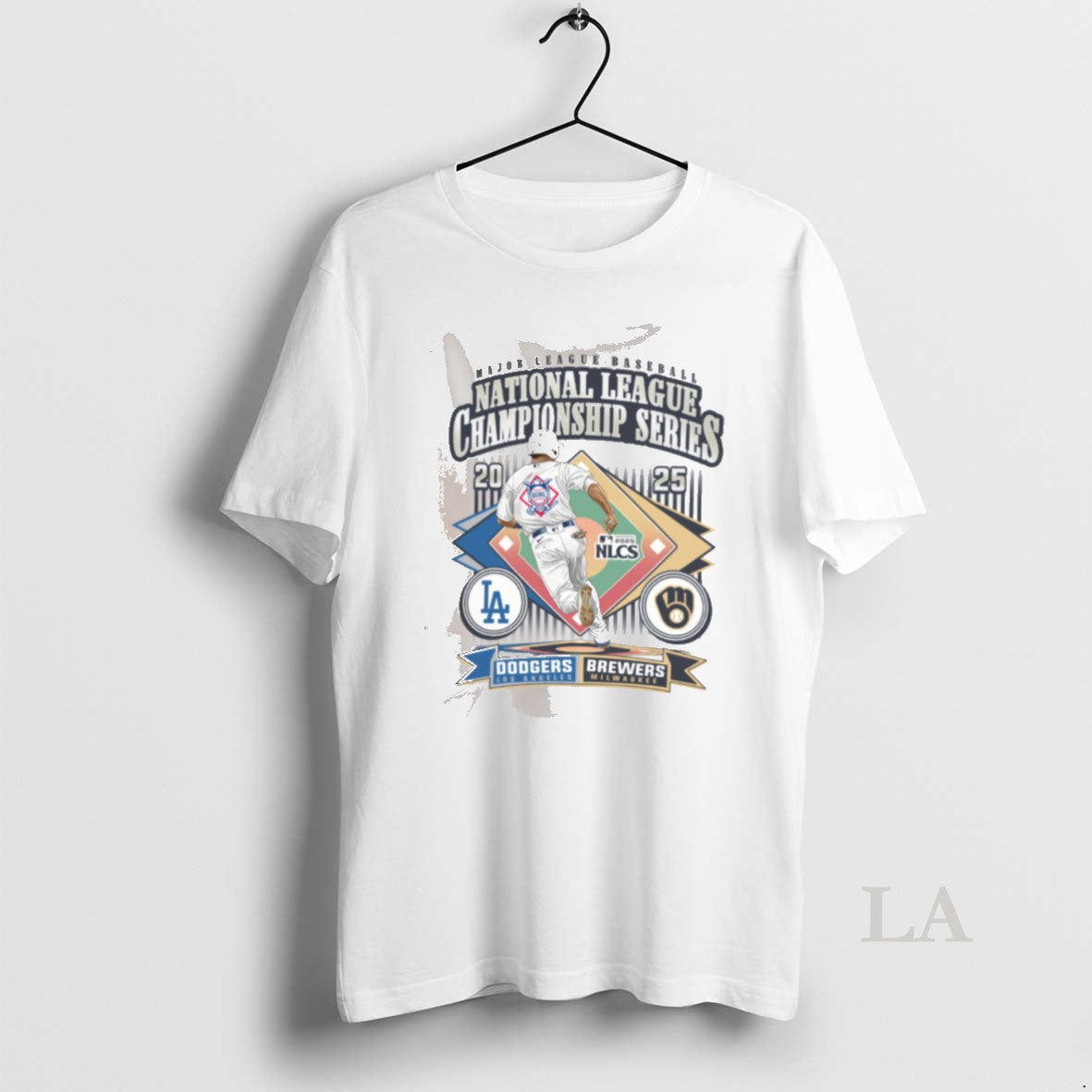 Original Milwaukee Brewers Vs La Dodgers 2025 Nlcs Match Up Dueling Franklin Tee0 Shirt Hoodie Sweatshirt | PurePodTees.com