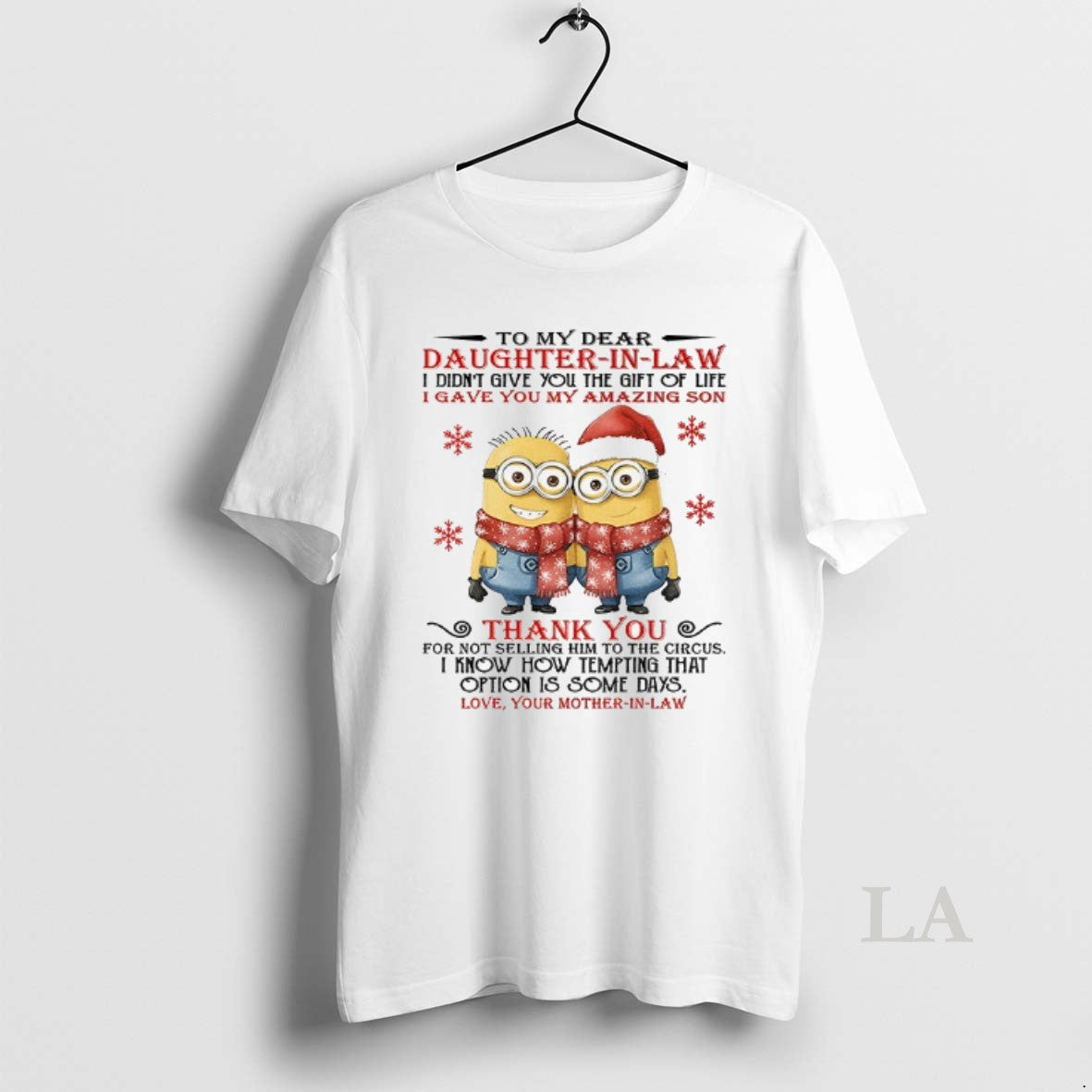 Original Minion To My Dear Daughter In Law I Didnt Give You The Gift Of Shirt Hoodie Sweatshirt | PurePodTees.com