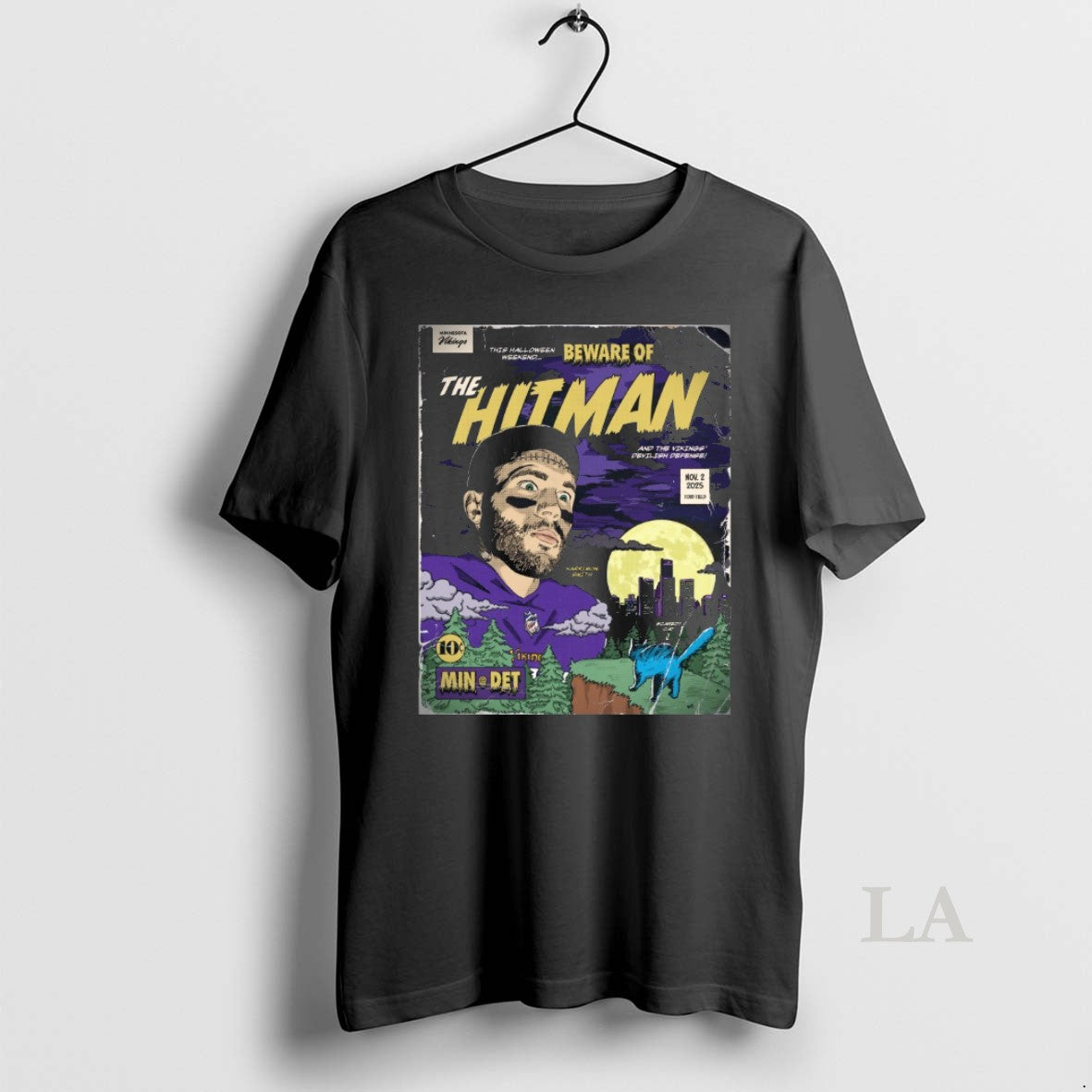 Original Minnesota Vikings Vs Detroit Lions Beware Of The Hitman November 2 2025 Shirt Hoodie Sweatshirt | PurePodTees.com