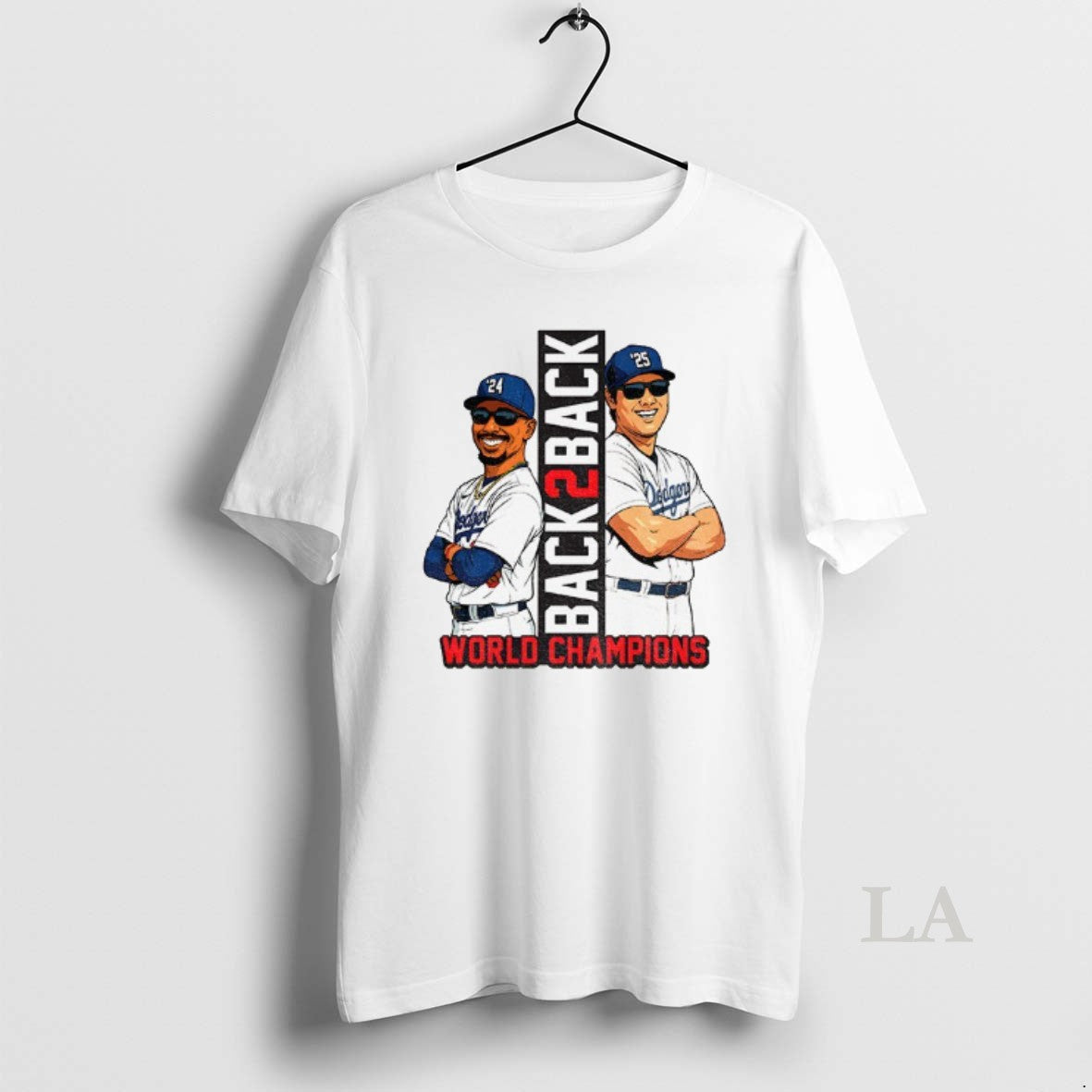 Original Mookie Betts And Shohei Ohtani Cartoon Los Angeles Dodgers Back 2 Back World Champions Shirt Hoodie Sweatshirt