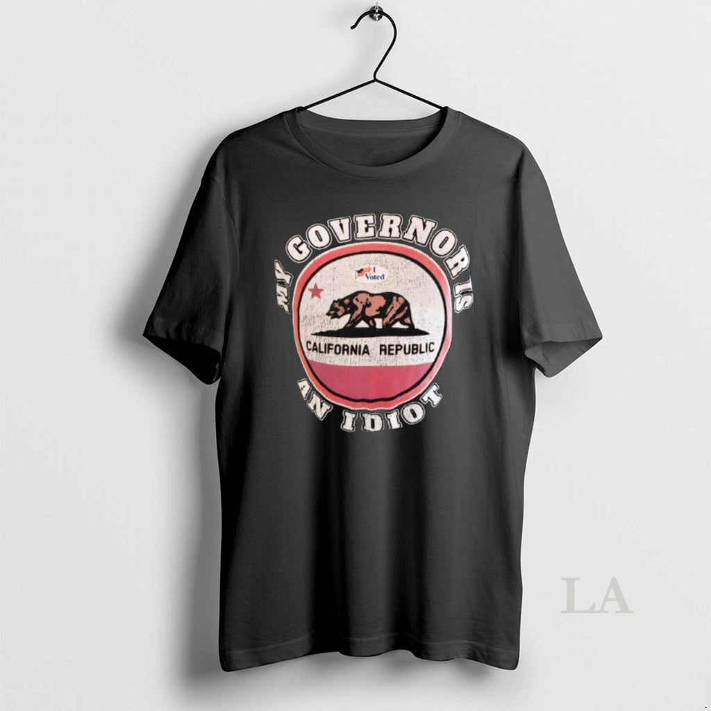 Original My Governor Is An Idiot California Republic Bear Logo Shirt Hoodie Sweatshirt | PurePodTees.com
