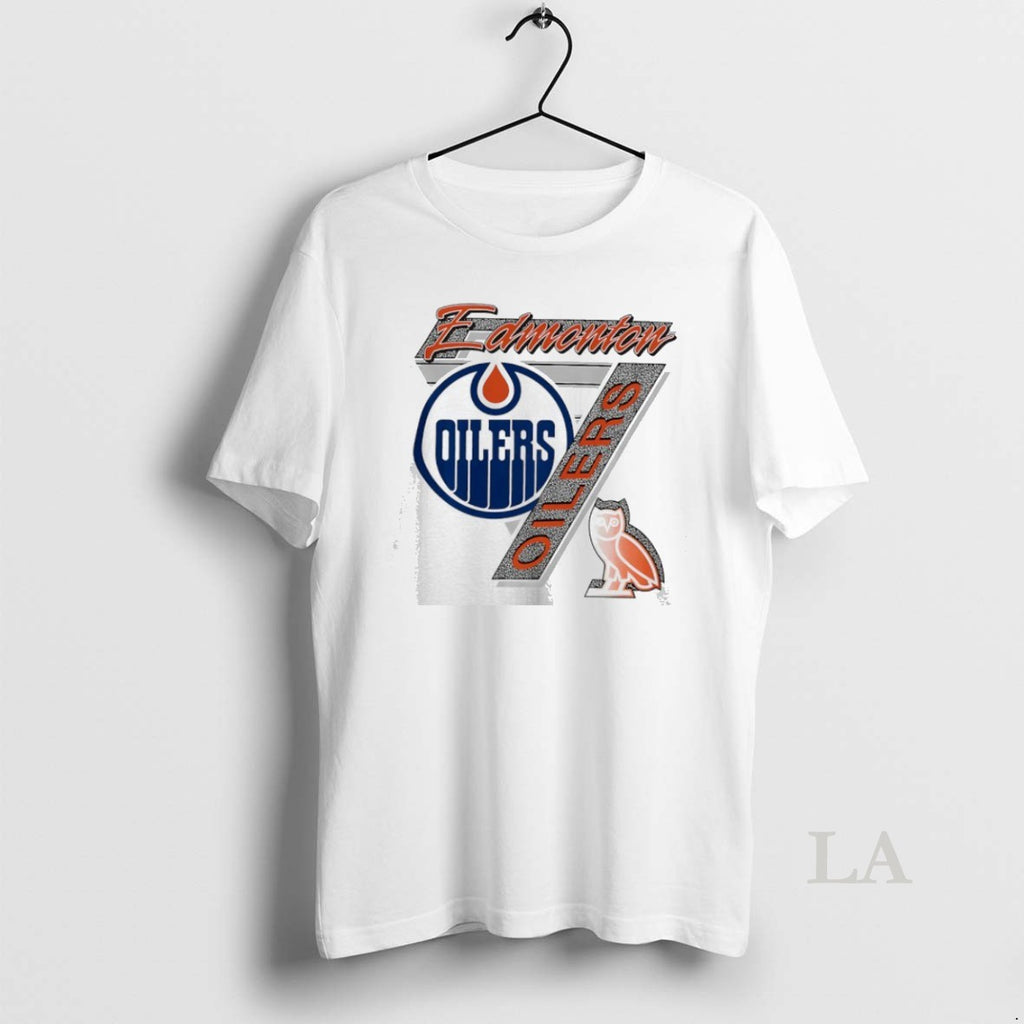 Original Nhl Edmonton Oilers Hockey X Ovo Logo Shirt Hoodie Sweatshirt | PurePodTees.com