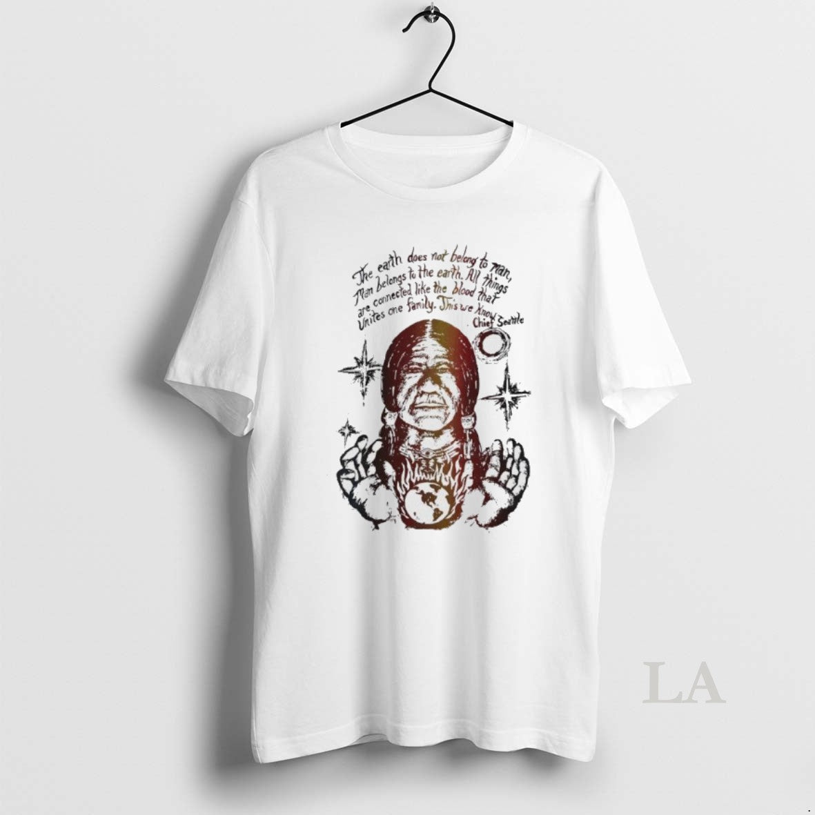 Original Native Americans The Earth Does Not Belong To Man Man Belongs To The Earth Shirt Hoodie Sweatshirt | PurePodTees.com