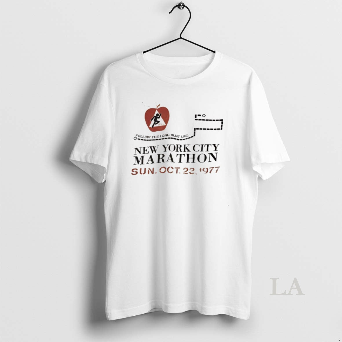 Original New York City Marathon Follow The Long Blue Line Shirt Hoodie Sweatshirt | PurePodTees.com